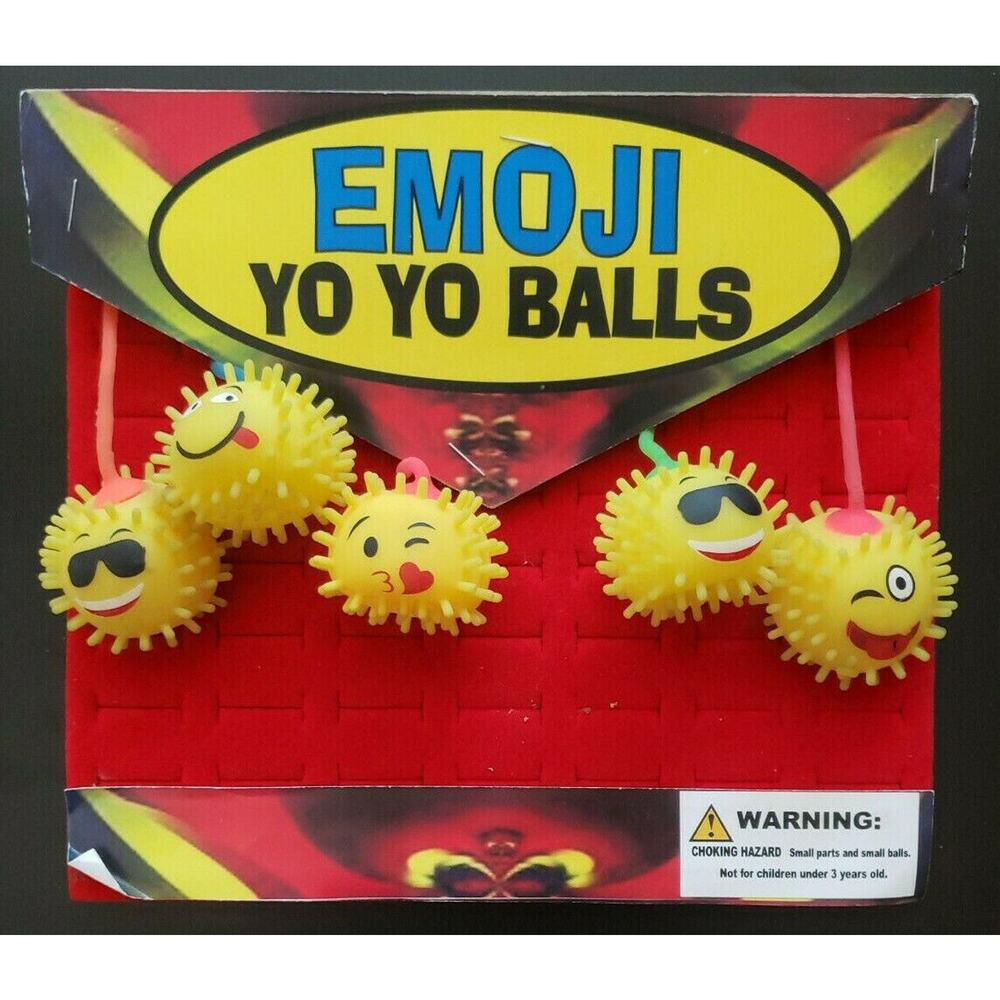 Vintage Emoji Yo Yo Ball Gumball Vending Machine Charms Header Display Card #336